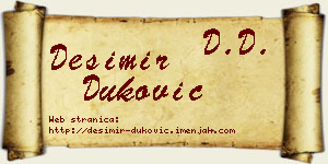 Desimir Duković vizit kartica